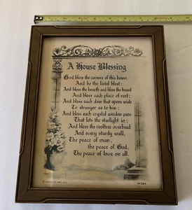 Vintage “A HOUSE BLESSING” House Of Art N.Y. Print . Very nice Condition For Age - Picture 1 of 3