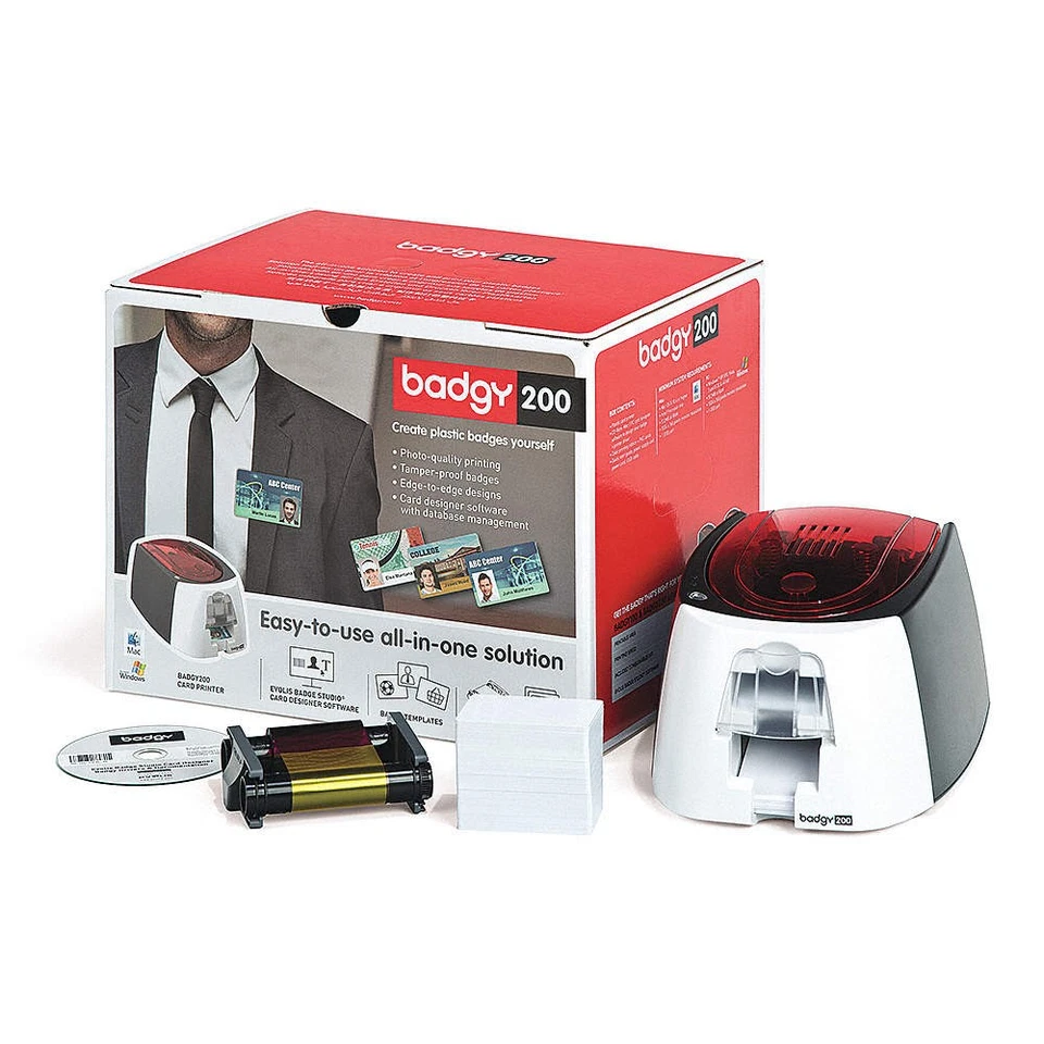 BADGY B22U0000RS ID Card Printer,30 mil,7-7/8 in. W 38EV74 - Image 1 of 1