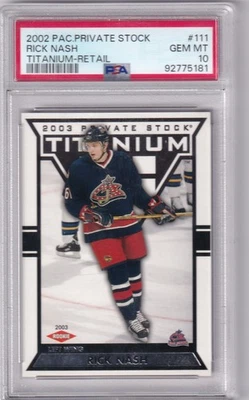 2002-03 Titanium Retail #111 Rick Nash RC Graded PSA 10 GEM MINT - Image 1 of 2