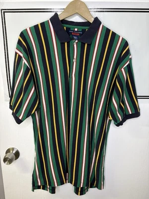 Camisa Polo De Colección Años 90 Mark Alexander Deportiva Rayas Verticales Talla Grande Para Hombre Foto 1 de 4