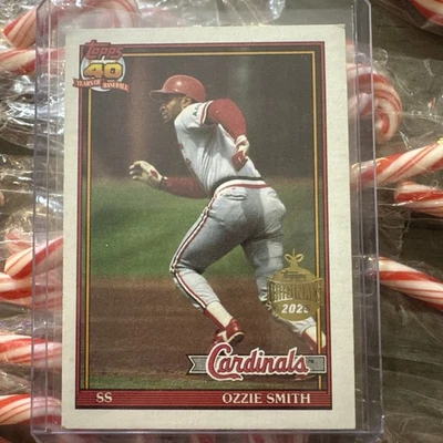 OZZIE SMITH 2025 Topps Holiday ORIGINALS BUYBACK STAMPED 1991 Topps - Image 1 of 4