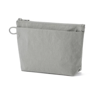 Морщинистый нейлоновый складчатый мешочек, серый, M, прибл. 21 x 13,5 x 6 см, 84475689 - Изображение 1 из 4