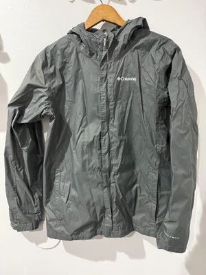 Columbia Jacket Gray Omni-Tech Full Zip Hooded Youth Size XL (18/20) Q - Image 1 of 4