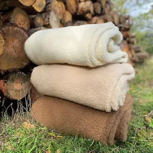 OFFERTA! Coperta lana 100% LANA 155x220cm lana di agnello plaid lana vergine coperta casa merino - Foto 1 di 37