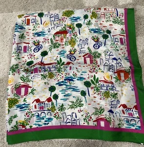 Sciarpa quadrata in seta Kate Spade Coastal Vacation nuova con etichetta 100% autentica - Foto 1 di 5