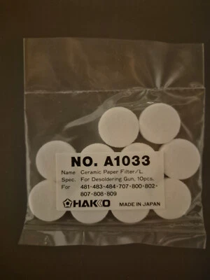 HAKKO A1033 Filtro Carta Ceramica L/Nuovo - Immagine 1 di 2