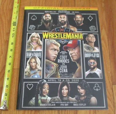 2025 WWF WWE Wrestlemania 42 Wrestling Program Las Vegas Hall Fame Cody Cena - Image 1 of 4