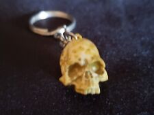 1" Skull Keychain Human Skull Bone Color  Without Lower Jaw MGNC2000 (Keychain) 