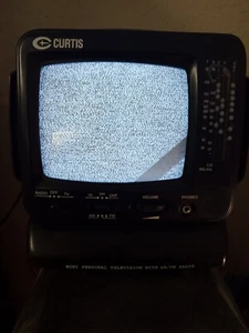 Curtis Mini Personal TV 5” B & W AM FM Radio RT068 - Picture 1 of 10
