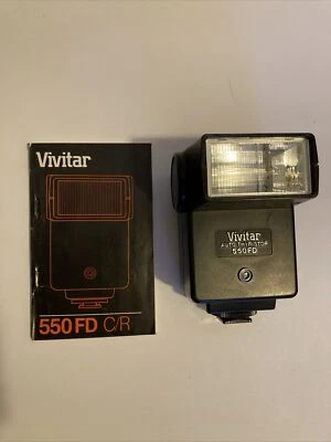 VIVITAR AUTO THYRISTOR 550FD-N FLASH DEDICATED FOR NIKON CAMERAS WITH MANUAL - Image 1 of 4