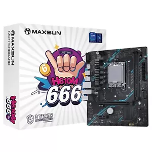MAXSUN H610M 666 WIFI 6 D5 Motherboard Intel LGA1700 DDR5 HDMI VGA LAN USB3.2 - Picture 1 of 4