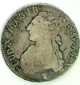FRANCE ECU 1784-I LOUIS XVI Paris Silver Coin (41mm, 28.9g) - Picture 1 of 12