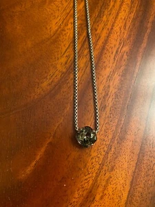 SABIKA CLASSIC ONE STONE GRAY NECKLACE - Picture 1 of 3
