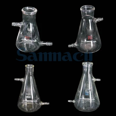 125-2500ml Borosilicate Glass Filtering Flask Lab Bottle 10mm Vacuum Adapter - Image 1 of 4
