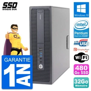 PC HP ProDesk 600 G2 SFF Intel Pentium G4400 RAM 32Go SSD 480Go Windows 10 Wifi - Imagen 1 de 7