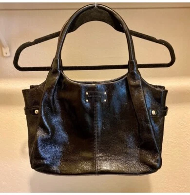 Kate Spade Stevie Black Patent Leather Tote Shoulder Bag Purse - Image 1 of 4