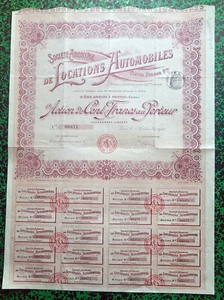 Dépt 93 - Pantin - Déco Rare Ste de Locations Automobiles du 05/07/1910 A Voir ! - Picture 1 of 1