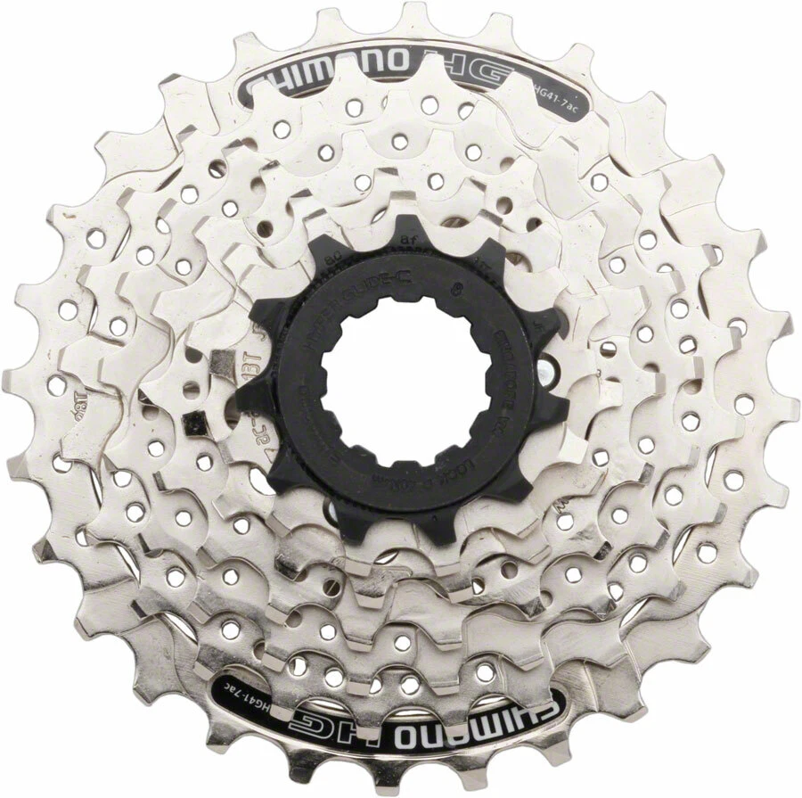 Shimano CS-HG41 Cassette - 7 Speed, 11-28t, Silver - Image 1 of 1