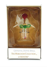 CRYSTAL DOVE BELL ORNAMENT The Heirloom Collection by Silvestri 10246 - NEW