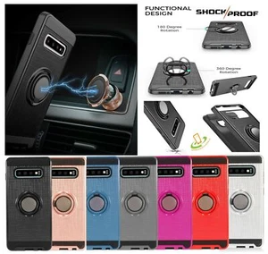 For LG K22 5G K32 K22 Plus Hybrid Ring Stand Case Armor Shockproof 2 in 1 Cover - Picture 1 of 57