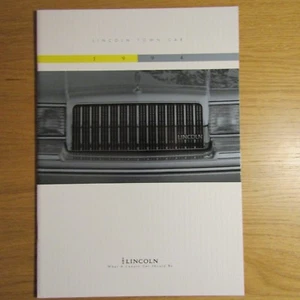 LINCOLN TOWN CAR 4.6 V8 Sedan USA American Market Brochure July 1993 for 1994 - Picture 1 of 1