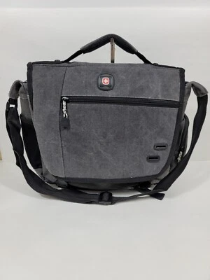 Swiss Gear Gray Laptop Messenger Bag 15" x 13" Soft Briefcase Shoulder Strap - Image 1 of 4