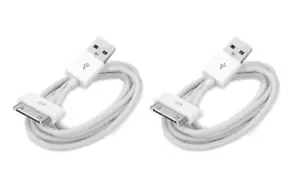 2 X Apple iPod Classic 80GB 120GB 160GB Charger USB Data Cable Lead - Picture 1 of 5