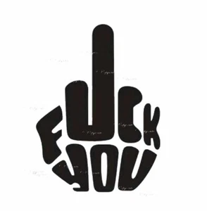 Comedy Decal Finger - Vinyl Decal Sticker for Home, wall, décor, bar, café - Picture 1 of 13