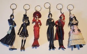 Kuroshitsuji BLACK BUTLER Lote 6 Figuras Anime 5" Japón Juego de Llaveros - Imagen 1 de 6