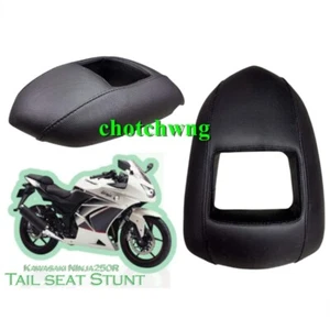 Kawasaki Ninja250R Tail Stunt Seat Back Rear Step Leather Passenger Black - Picture 1 of 4