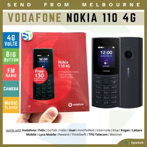 Vodafone Nokia 110 4G VoLTE Senior Button Phone Torch FM Radio Bluetooth Camera - Picture 1 of 8