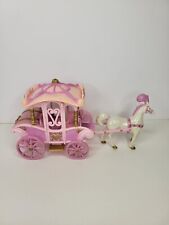 Disney Princess Cinderella Royal Horse & Carriage Pink Glitter Polly Pocket