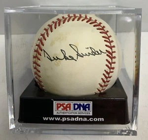 Duke Snider + 1 Hand Signed Autographed Baseball PSA DNA Authenticated LOA - Picture 1 of 10