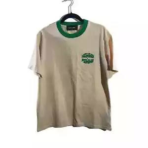 Homme Femme T-Shirt Crew Neck Biege/Green Size S NWOT - Picture 1 of 2