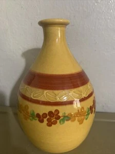 Terre è Provence Beautiful Floral Hand Painted Vase Made In France 6” tall - Picture 1 of 4