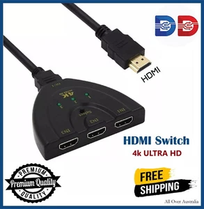 3 in 1 out HDMI Multi Display Auto Switch Splitter 1080P HDTV Adapter Cable 4K - Picture 1 of 5