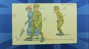 Erster Weltkrieg Reg Carter Militär Comic Postkarte 1915 Sergeant Stripes DIE KHAKI JUNGEN - Bild 1 von 2
