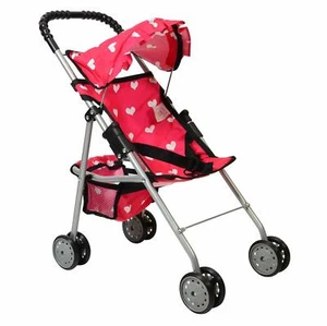 The New York Doll Collection My First Doll Stroller with Basket & Heart Design - Picture 1 of 6