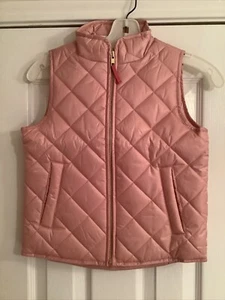J Crew Crewcuts XXS Girl's Pink Full Zip Quilted Vest - Picture 1 of 6
