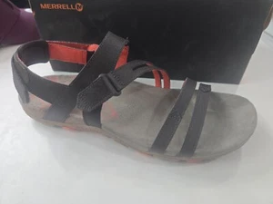 Merrell Womens Sandspur Rose Strappy Sandals size EU 41 US 10 UK 7 black negra - Picture 1 of 5