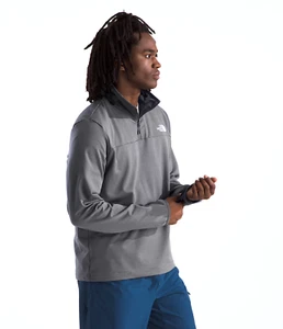 New $70 THE NORTH FACE Cedar Trail Grid Fleece 1/4 Zip Men's Large Smoked Pearl - Picture 1 of 6