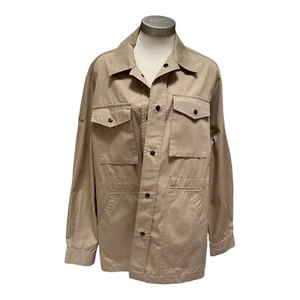Vtg 80s New York Sportswear Exchange Utility/Safari Jacket Tan Men's Sz L Snaps - Picture 1 of 9