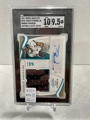 2021 Panini Absolute Premier Travis Etienne Jr. RPA Rookie Auto /99 SGC 9.5/10 - Image 1 of 2