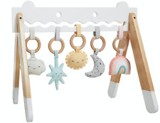 Haus Projekt Baby Play Gym Wooden Activity Set 5 Rattle Toys Newborn Infant Gift