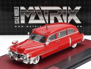 Matrix 1/43 1951 51 Cadillac Superior Red Hearse Ambulance Resin Model 1 of 120 - Picture 1 of 7