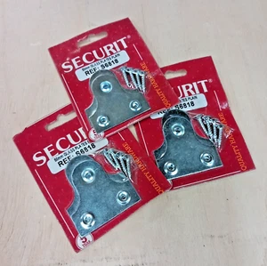 Pack of 3 Securit 50mm Glass Plates, Plain, Zinc Plated - Picture 1 of 2
