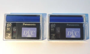 Panasonic ME DVM60 Mini DV Quan Two (2) 60 minute DVC Digital Video Tapes - Picture 1 of 4