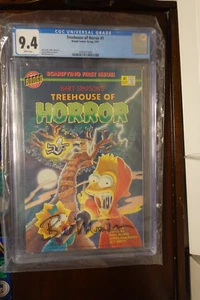 TREEHOUSE OF HORROR #1 CGC 9.4 Signed By B.M - Picture 1 of 11