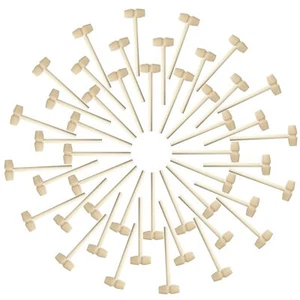 DOMG 50 Pieces Mini Wooden Hammers Educational Pounding Toy Mallets for Kids - Picture 1 of 7