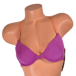 Women's DKNY Mauve & Orange T-Back Underwire Bra Size  32C NWT - Picture 1 of 7